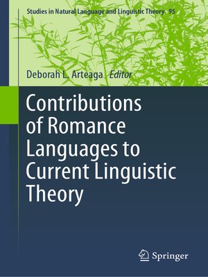cover image of Contributions of Romance Languages to Current Linguistic Theory